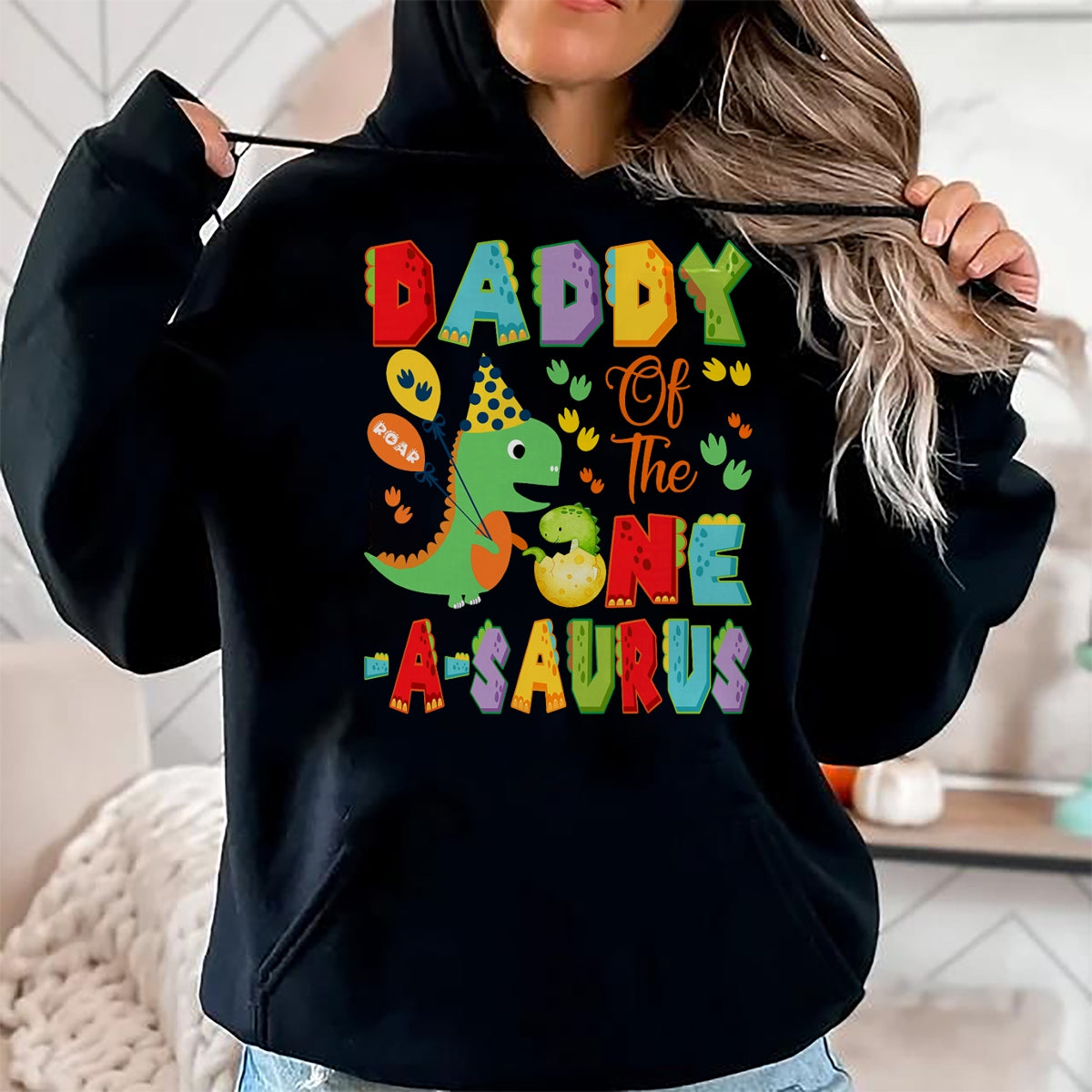Best Dinosaur Lover Shirt, Funny Dinosaur UnisexT-Shirt/Hoodie/Sweatshirt HLT00 - Daddy of The One-A-Saurus 1st Birthday Boy Dinosaur T-Shirt