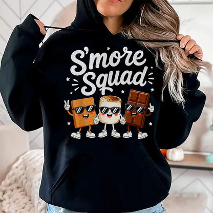 Funny Camping Shirt, Gift For Camping Lover Unisex T-Shirt/Hoodie/Sweatshirt HLT00 - Smore Squad Camping Campfire Chocolate S_Mores Kids T-Shirt, Youth, Brown, X-Small