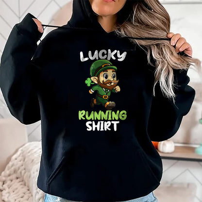 Patrick Day Shirts for Family, Funny Patrick Day shirts, st patrick's day Unisex T-Shirt/Hoodie/Sweatshirt HLT00 - Lucky Running St Patrick Day Leprechaunn Run Runner T-Shirt