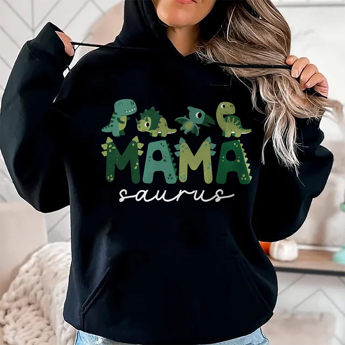 Best Dinosaur Lover Shirt, Funny Dinosaur UnisexT-Shirt/Hoodie/Sweatshirt HLT00 - Mama Saurus Mom Dinosaur Three Rex Birthday Boy Girl Family T-Shirt (2)