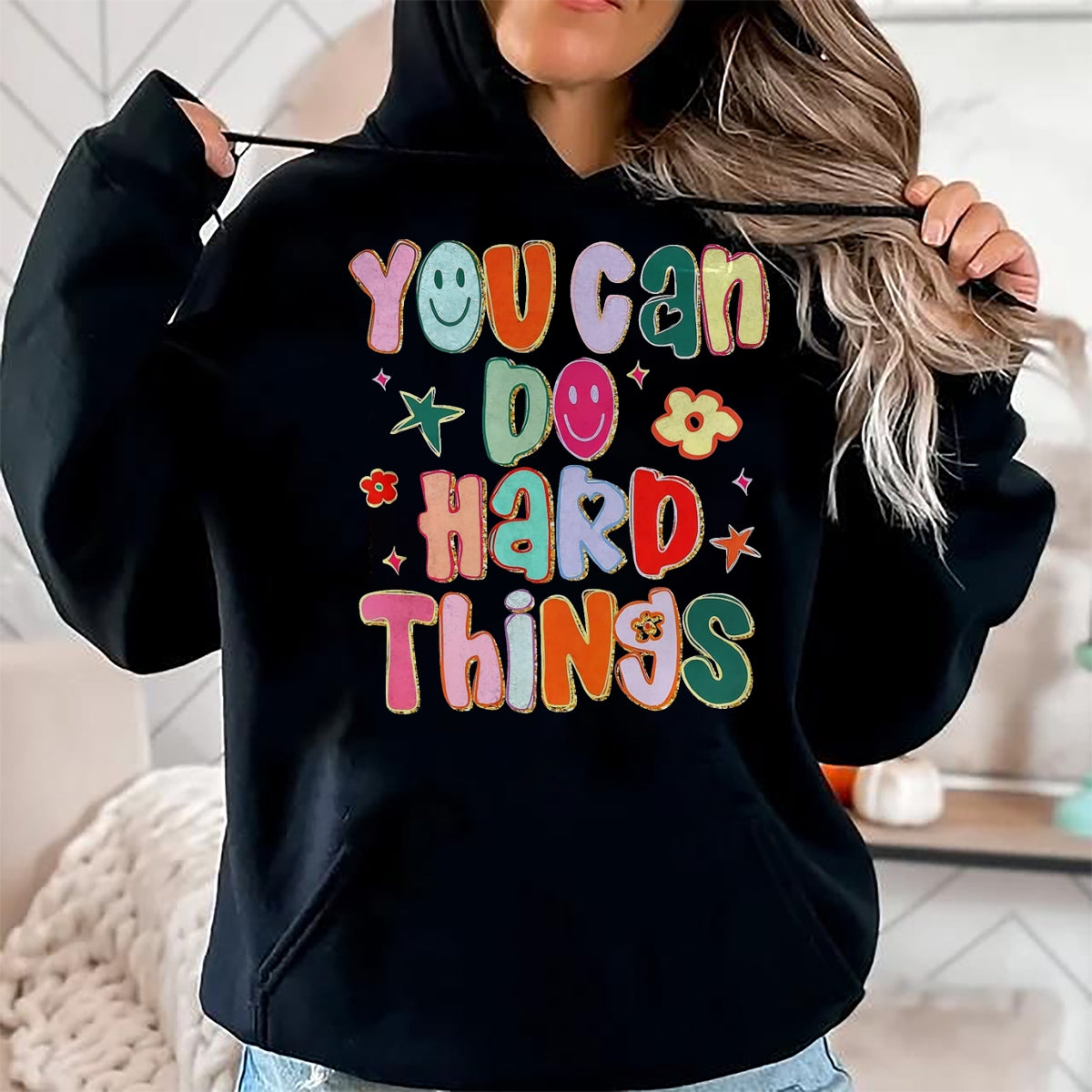 Best Student Shirt, Funny Back To School UnisexT-Shirt/Hoodie/Sweatshirt HLT00 - You Can Do Hard Things First Day of School Back to School T-Shirt, Men, Black, Small