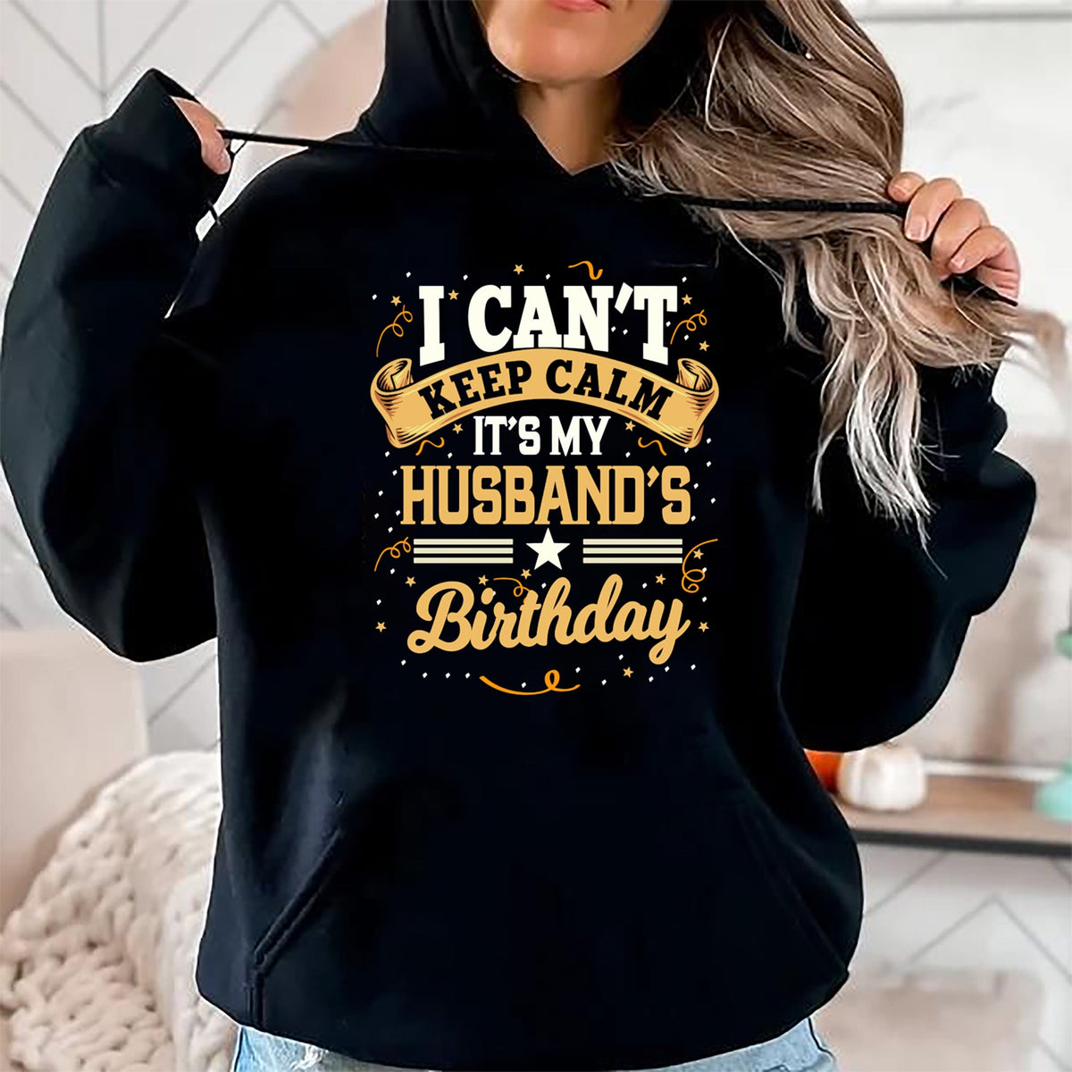 Best Wife Shirt, Wife and Husband Unisex T-Shirt/Hoodie/Sweatshirt HLT00 - I Can't Keep Calm It's My Husband Birthday Party Gift Long Sleeve T-Shirt