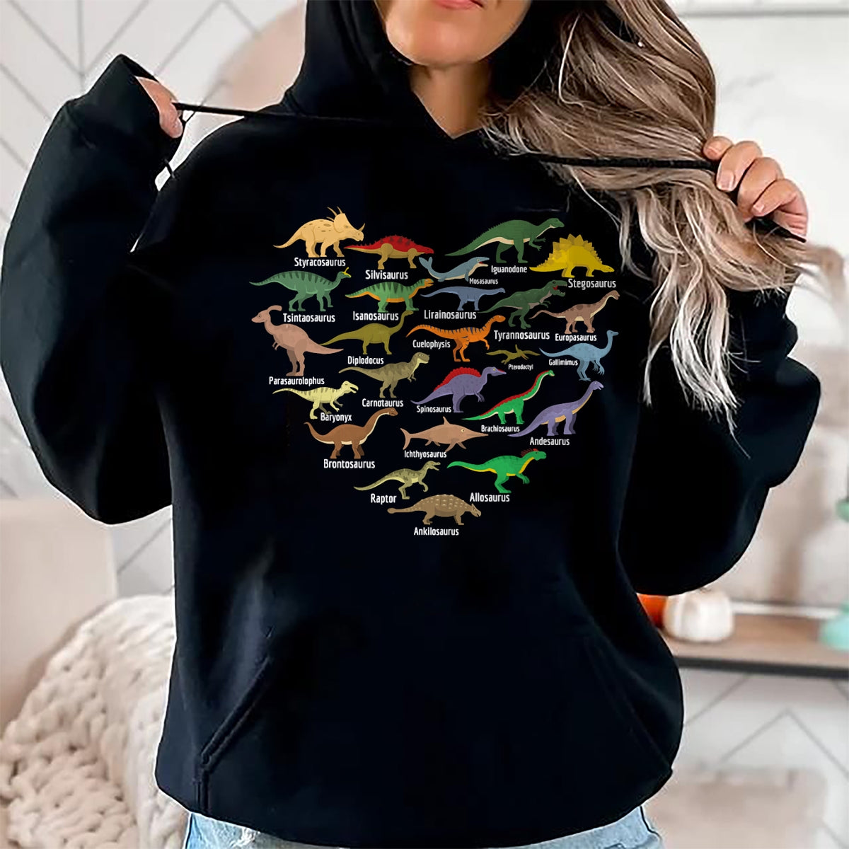Best Dinosaur Lover Shirt, Funny Dinosaur UnisexT-Shirt/Hoodie/Sweatshirt HLT00 - Types of Dinosaurs Heart Dino Identification Boys Girls Kids T-Shirt