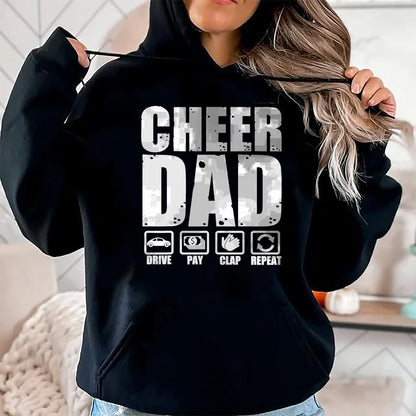 Gift for Dad Shirt, Funny Dad Unisex T-Shirt/Hoodie/Sweatshirt HLT00 – Funny Cheer Dad Proud Cheerleader Father Humor Fathers Day T-Shirt