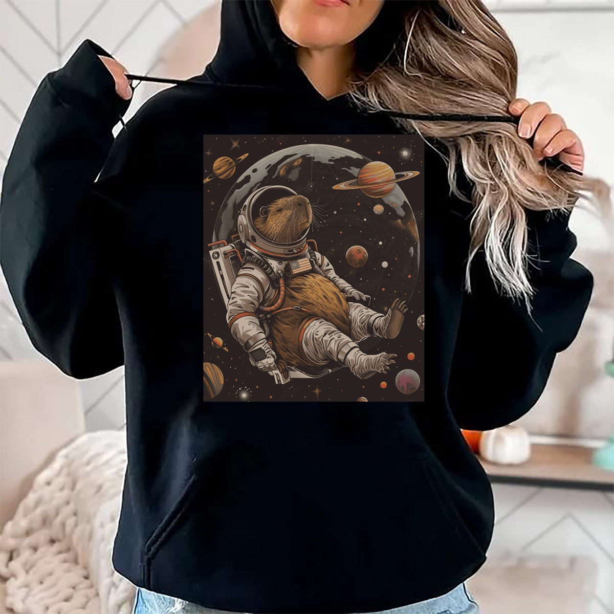 Cute Capybara Shirt, Funny Capybara Unisex T-Shirt/Hoodie/Sweatshirt HLT00 - Funny Graphic Capybara Long Sleeve T-Shirt (19)