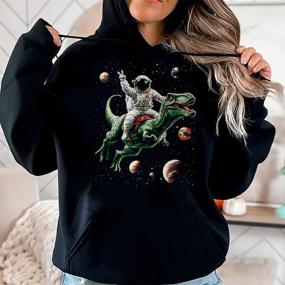 Best Dinosaur Lover Shirt, Funny Dinosaur UnisexT-Shirt/Hoodie/Sweatshirt HLT00 - Astronaut Dinosaur T Rex Outer Space Science Galaxy Universe T-Shirt