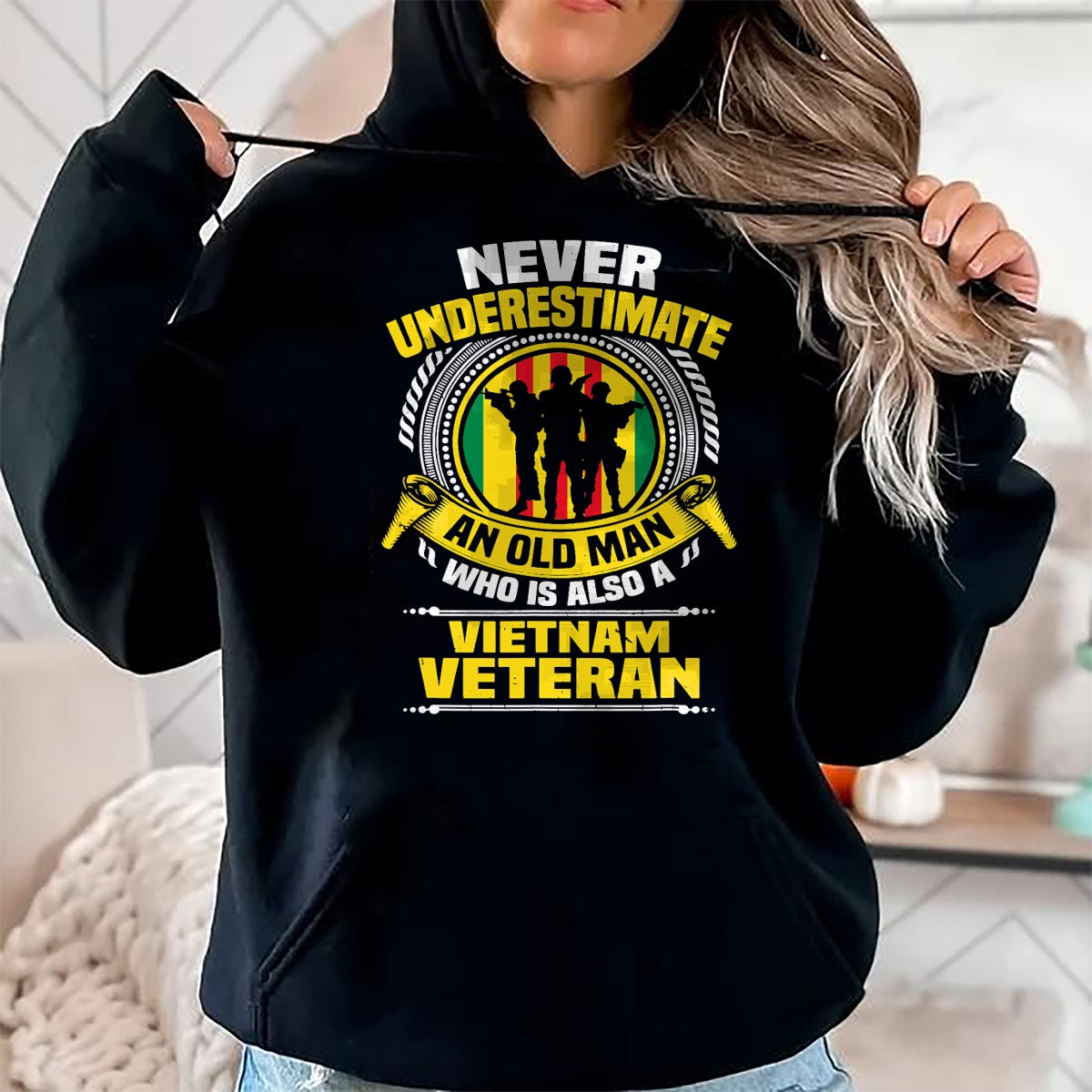 Proud Veteran Shirt, Funny Veteran UnisexT-Shirt/Hoodie/Sweatshirt HLT00 - Never Underestimate an Old Man Who is Also Vietnam Veteran T-Shirt