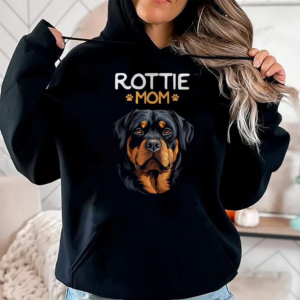 Dog Love Shirt, Dog Lover Gift T-Shirt/Hoodie/Sweatshirt HLT00 - Rottie Mom Rottweiler Dog Mama T-Shirt