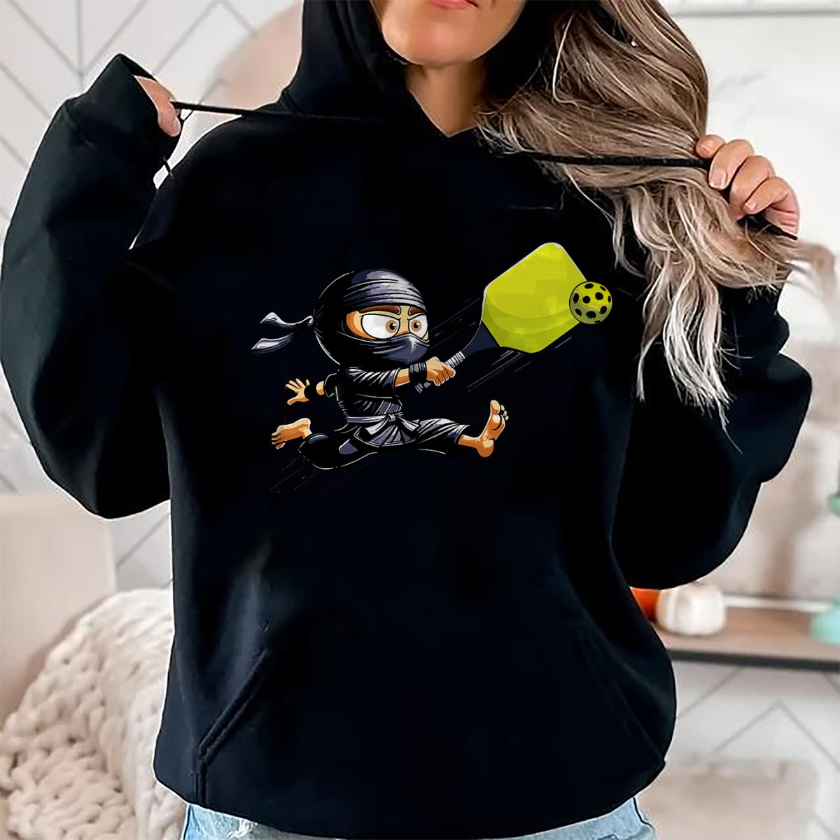 Funny Pickleball Shirt, Pickleball Lover Unisex T-Shirt/Hoodie/Sweatshirt HLT00 - Pickleball Player Ninja T-Shirt