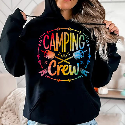 Funny Camping Shirt, Gift For Camping Lover Unisex T-Shirt/Hoodie/Sweatshirt HLT00 - Camping Crew Family Matching Camp Group Squad Team T-Shirt (1)