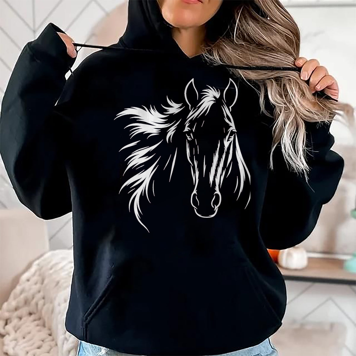 Best Horse Lover Shirt , Funny Horse UnisexT-Shirt/Hoodie/Sweatshirt HLT00 - Cute & Elegant Horse Silhouette Art for Horse Lovers T-Shirt, Men, Black, 3X-Large