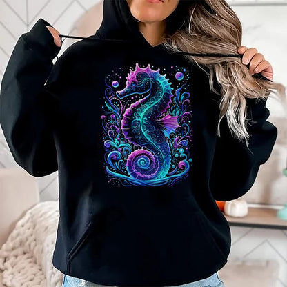 Best Horse Lover Shirt , Funny Horse UnisexT-Shirt/Hoodie/Sweatshirt HLT00 - Seahorse Colorful Underwater Seahorse T-Shirt