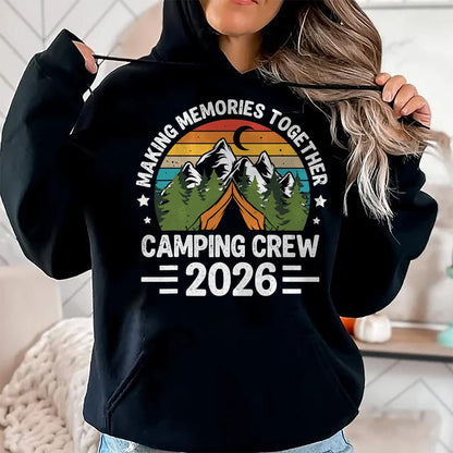 Funny Camping Shirt, Gift For Camping Lover Unisex T-Shirt/Hoodie/Sweatshirt HLT00 - Family Camping Crew 2026 Outdoor Camper Group Matching T-Shirt