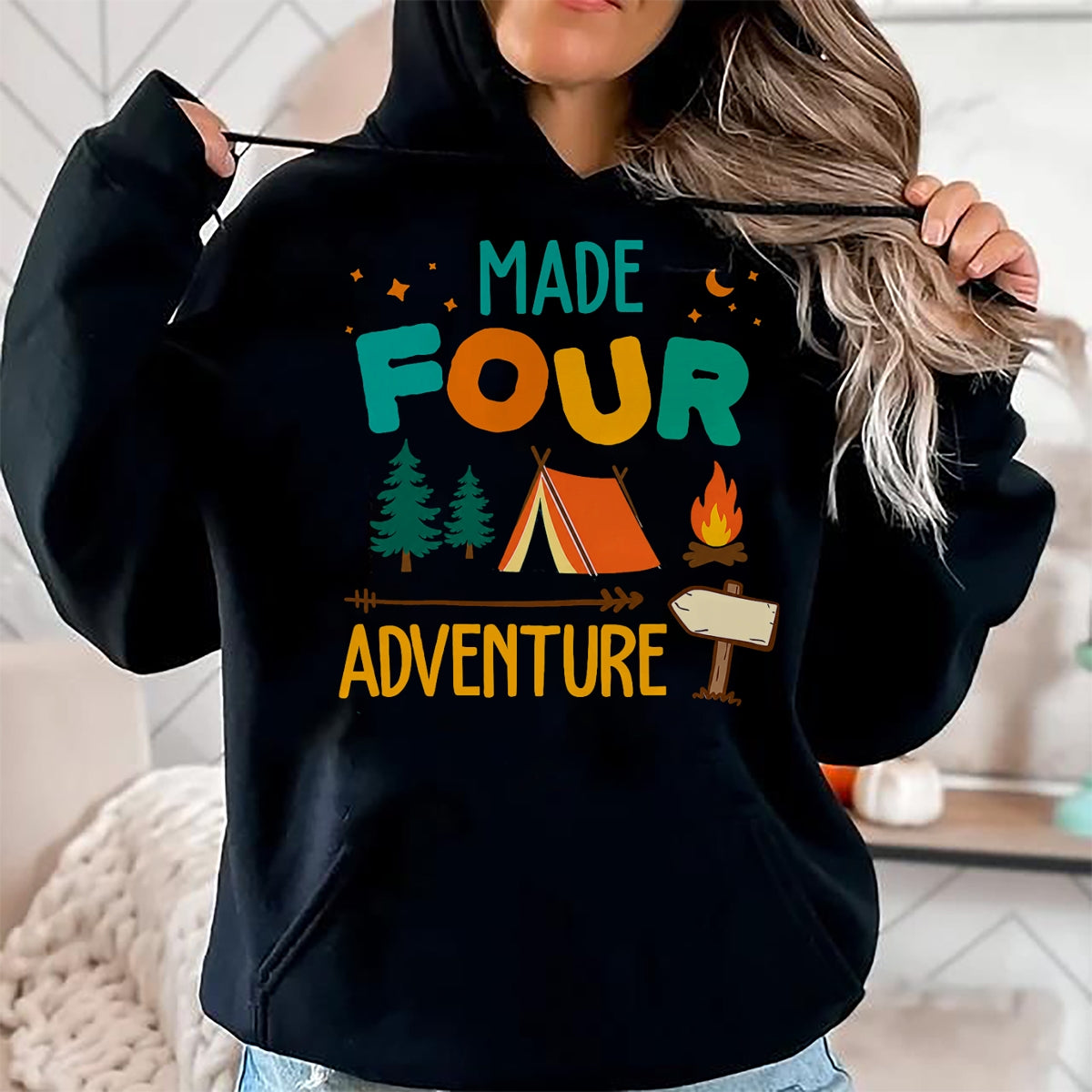 Funny Camping Shirt, Gift For Camping Lover Unisex T-Shirt/Hoodie/Sweatshirt HLT00 - Made Four Adventure 4th Birthday Party Camping Outdoor Theme T-Shirt