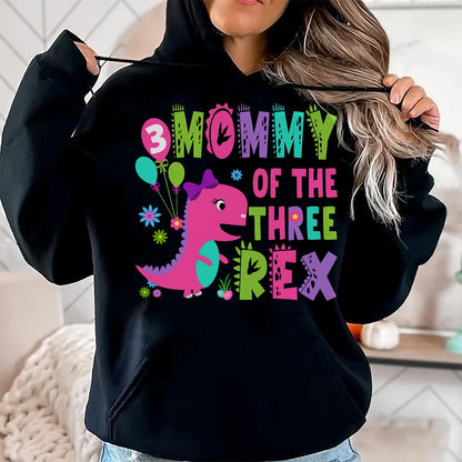 Best Dinosaur Lover Shirt, Funny Dinosaur UnisexT-Shirt/Hoodie/Sweatshirt HLT00 - Mommy of The Three Rex Dinosaur T-Rex 3rd Birthday Boy T-Shirt