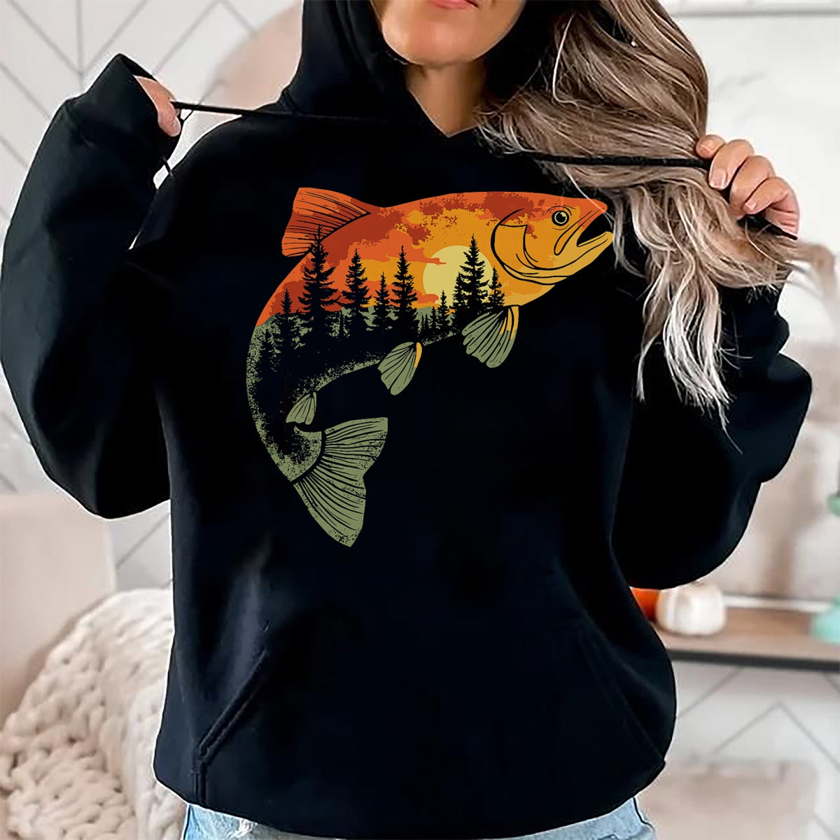 Funny Fishing Shirt, Gift For Fishing Lover Unisex T-Shirt/Hoodie/Sweatshirt HLT00 - Fishing, Trout, Fly Fishing, Angler Fisherman, Nature Forest T-Shirt