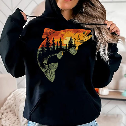 Funny Fishing Shirt, Gift For Fishing Lover Unisex T-Shirt/Hoodie/Sweatshirt HLT00 - Fishing, Trout, Fly Fishing, Angler Fisherman, Nature Forest T-Shirt