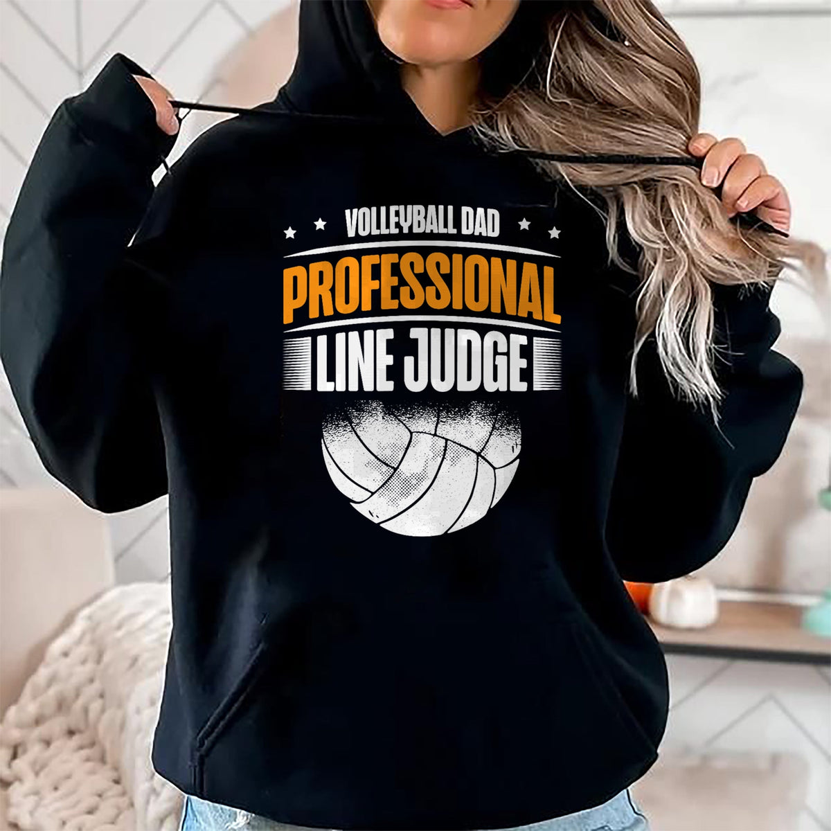 Gift for Dad Shirt, Funny Dad Unisex T-Shirt/Hoodie/Sweatshirt HLT00 – Volleyball Dad Professional Line Judge Funny Volleyball Dad T-Shirt