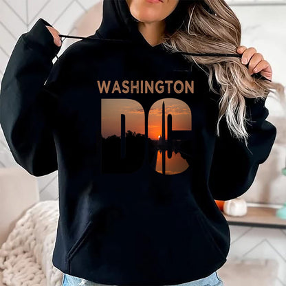 Gift for Dad Shirt, Funny Dad Unisex T-Shirt/Hoodie/Sweatshirt HLT00 – Washington DC Monument Skyline Art Vacation Souvenir Gift T-Shirt