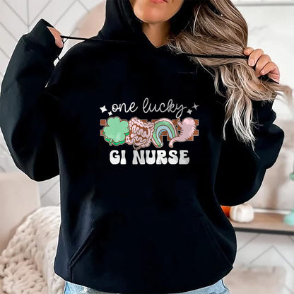Patrick Day Shirts for Family, Funny Patrick Day shirts, st patrick's day Unisex T-Shirt/Hoodie/Sweatshirt HLT00 - One Lucky Gl Gastroenterology Nurse St Patrick Day Nursing T-Shirt