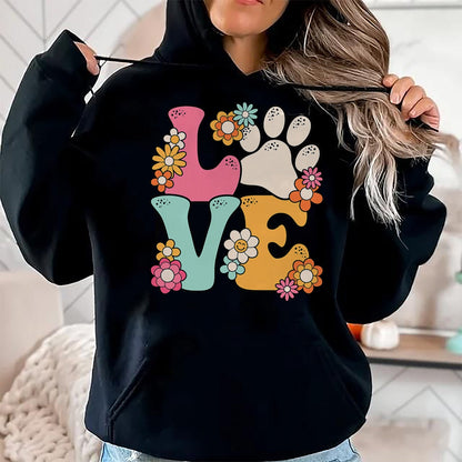 Cat Love Shirt, Funny Cat Lover Gift UnisexT-Shirt/Hoodie/Sweatshirt HLT00 - Groovy Paw Love Cat Dog Lover Pet Owner Women Girls Kids T-Shirt