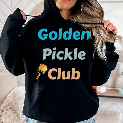Funny Pickleball Shirt, Pickleball Lover Unisex T-Shirt/Hoodie/Sweatshirt HLT00 - Golden Pickle Club Funny Pickleball Paddle Ball Player T-Shirt