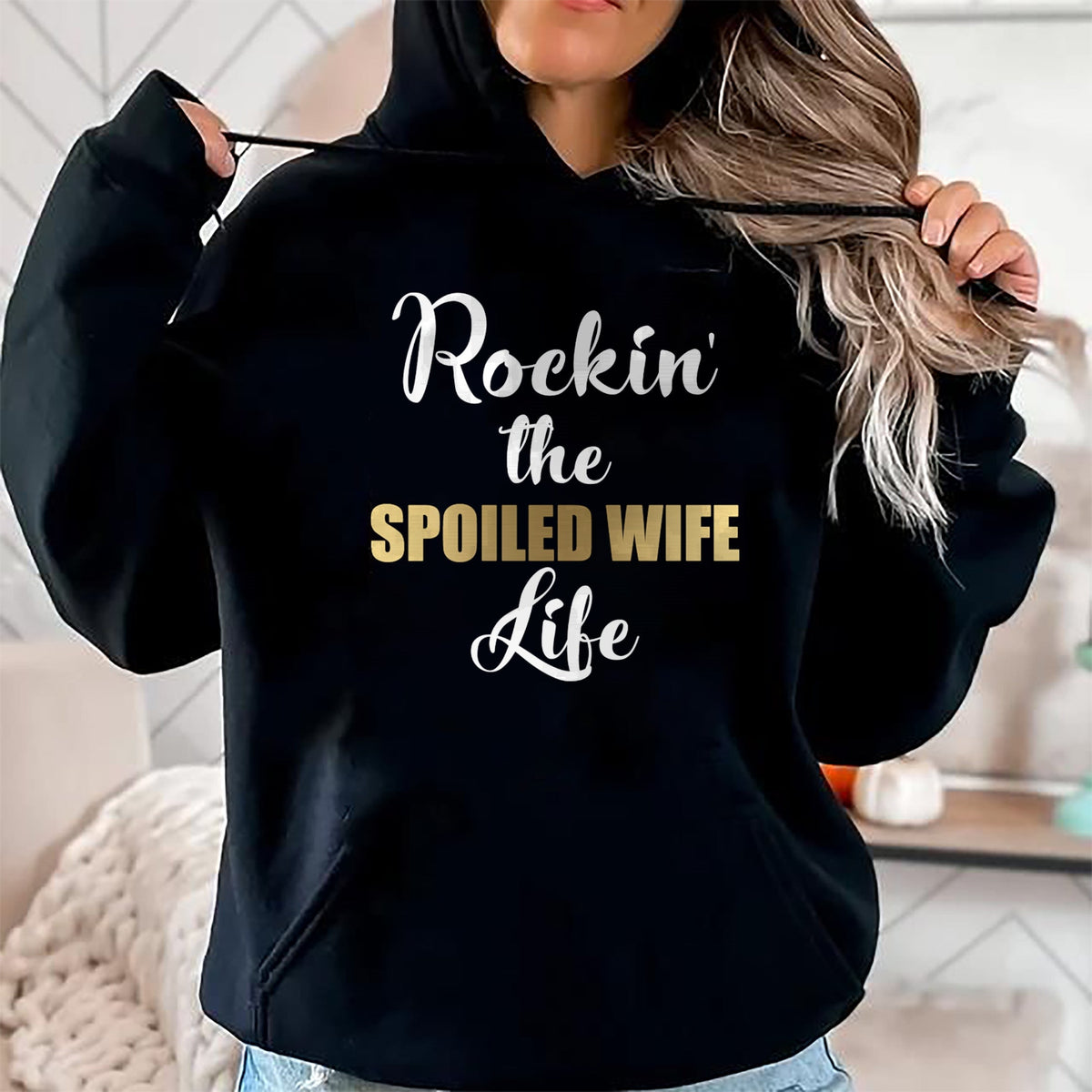 Best Wife Shirt, Wife and Husband Unisex T-Shirt/Hoodie/Sweatshirt HLT00 - Gift for wife T shirt, spoiled wife   Spoiled Wife Pullover Hoodie