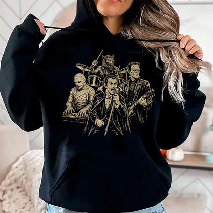 Guitar Lover Shirt, Funny Guitar UnisexT-Shirt/Hoodie/Sweatshirt HLT00 - Dracula Guitar Vampire Mummy Werewolf T-Shirt