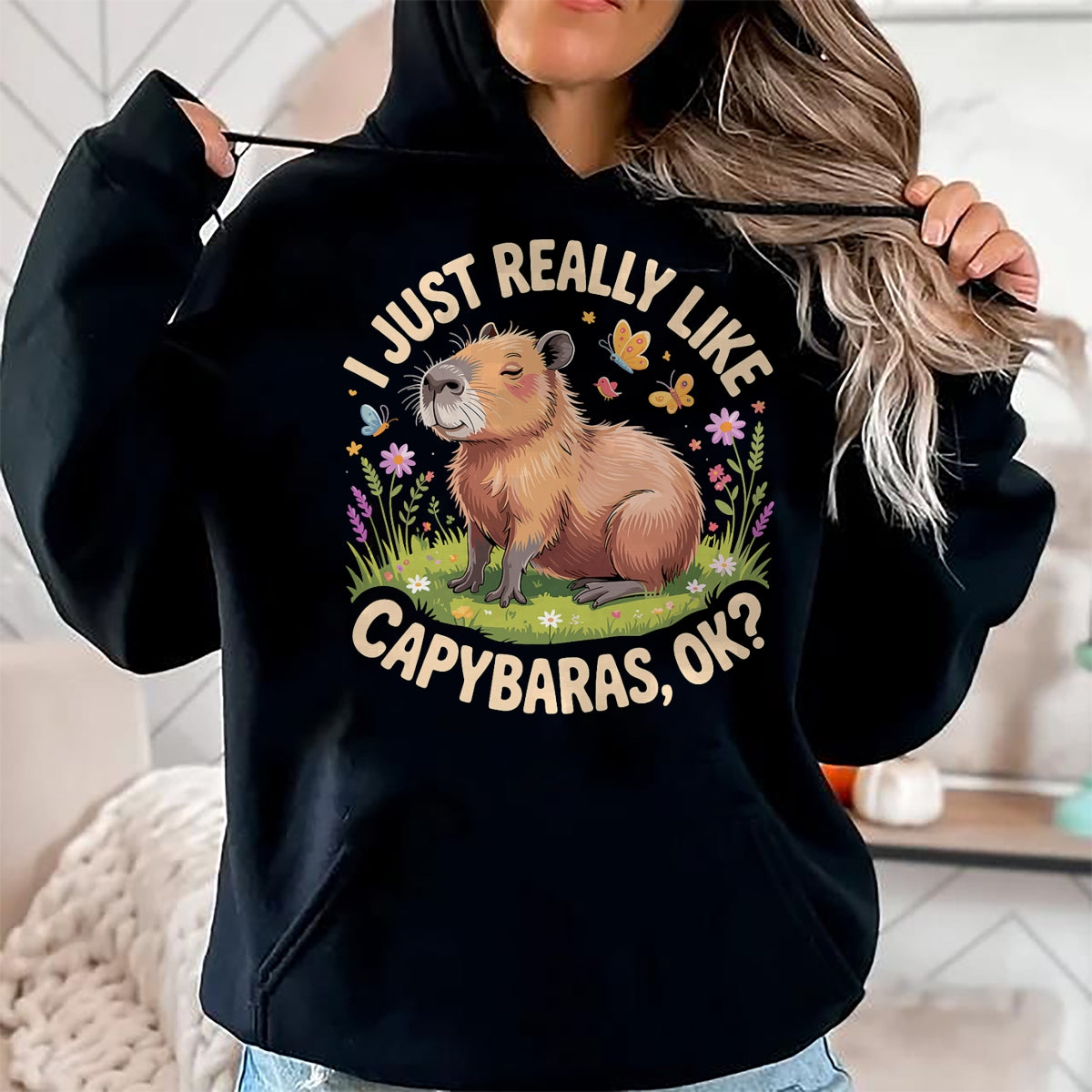 Cute Capybara Shirt, Funny Capybara Unisex T-Shirt/Hoodie/Sweatshirt HLT00 - Funny Capybara Art for Men Women Kids Capy Rodent Capybara T-Shirt (1)