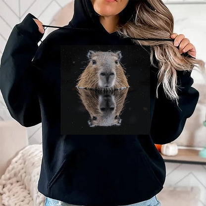 Cute Capybara Shirt, Funny Capybara Unisex T-Shirt/Hoodie/Sweatshirt HLT00 - Funny Graphic Capybara Long Sleeve T-Shirt (10)