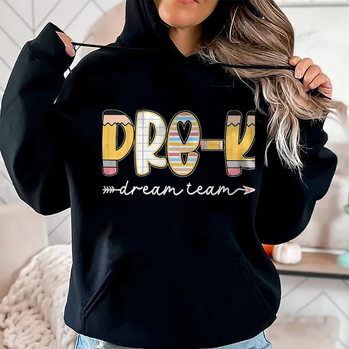 Best Student Shirt, Funny Back To School UnisexT-Shirt/Hoodie/Sweatshirt HLT00 - Pre-K Dream Team Back to School Preschool Teacher Kids T-Shirt, Men, Black, 3X-Large