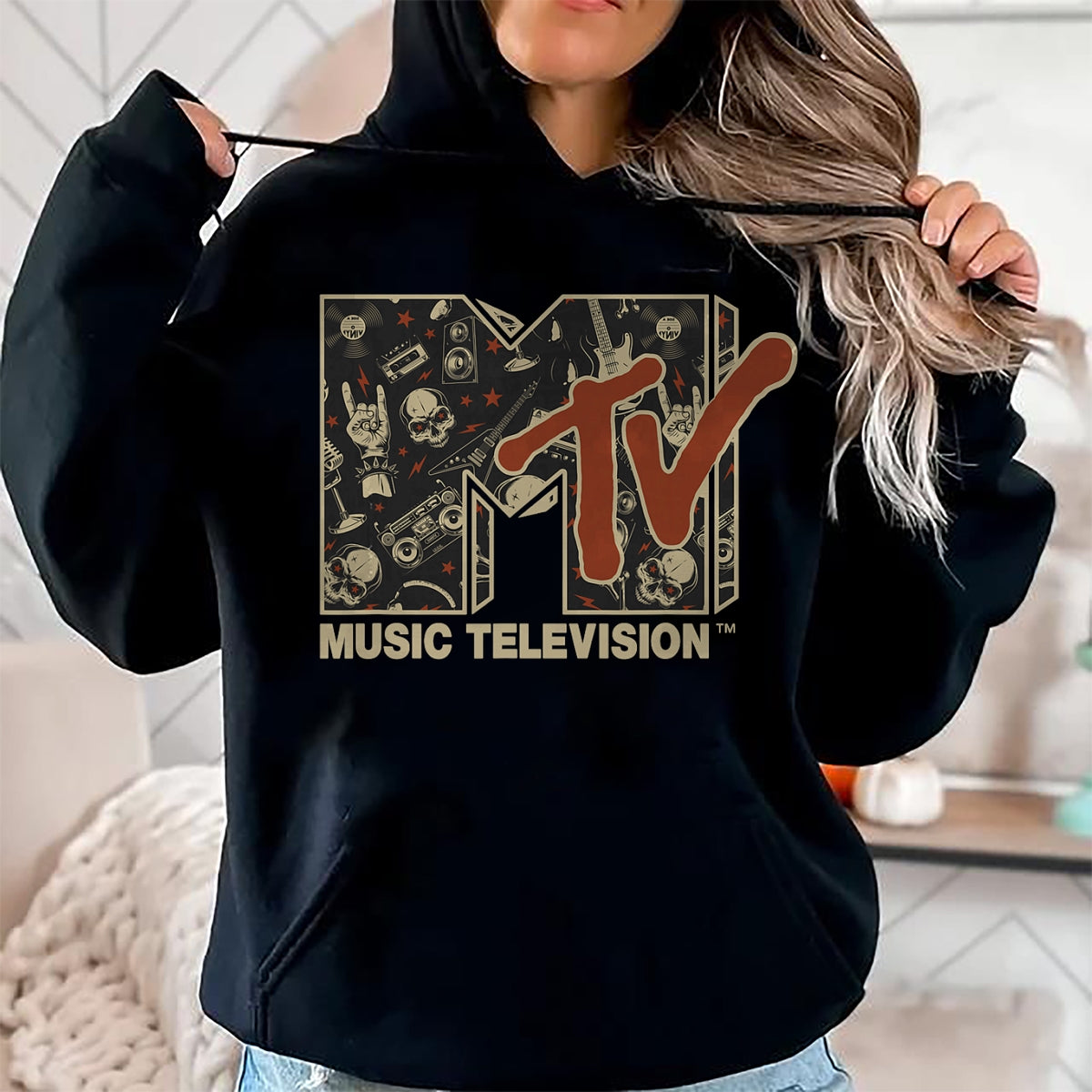 Guitar Lover Shirt, Funny Guitar UnisexT-Shirt/Hoodie/Sweatshirt HLT00 - MTV Rock n Roll Music Hard Heavy Metal Skull Guitar Vintage T-Shirt