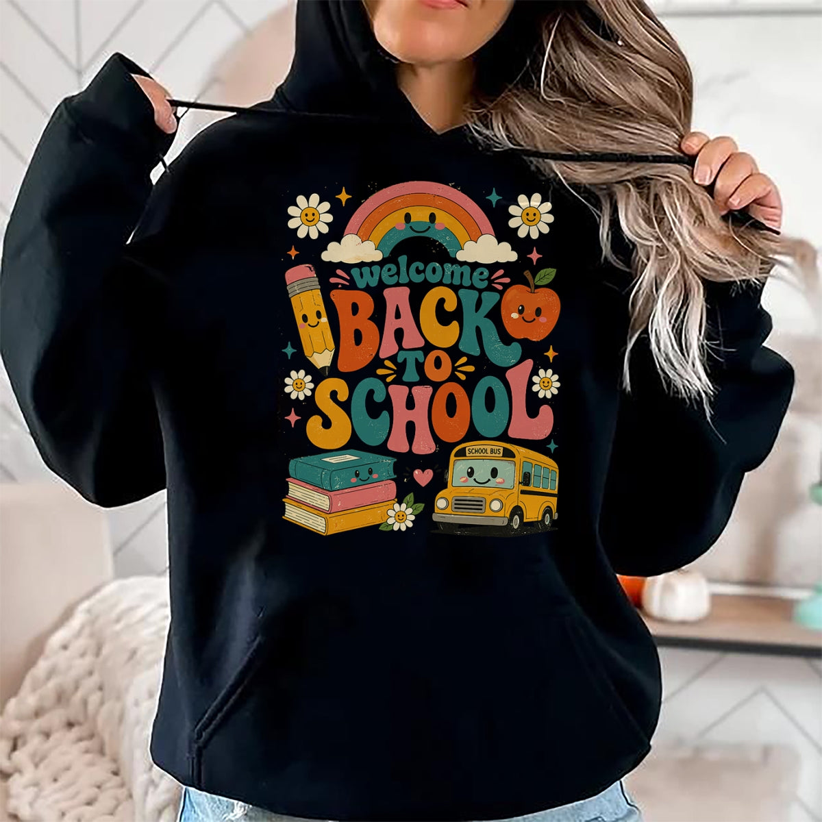 Best Student Shirt, Funny Back To School UnisexT-Shirt/Hoodie/Sweatshirt HLT00 - Welcome Back to School Rainbow Teacher Apparel First Day T-Shirt