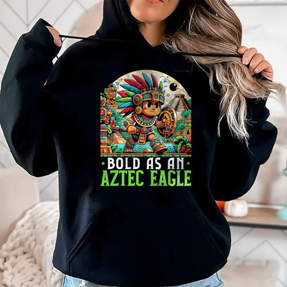 Native American T-Shirts, Vintage Native American Unisex T-Shirt/Hoodie/Sweatshirt HLT00 - Aztec Warrior Mexico Native Mexican Aztec Civilization