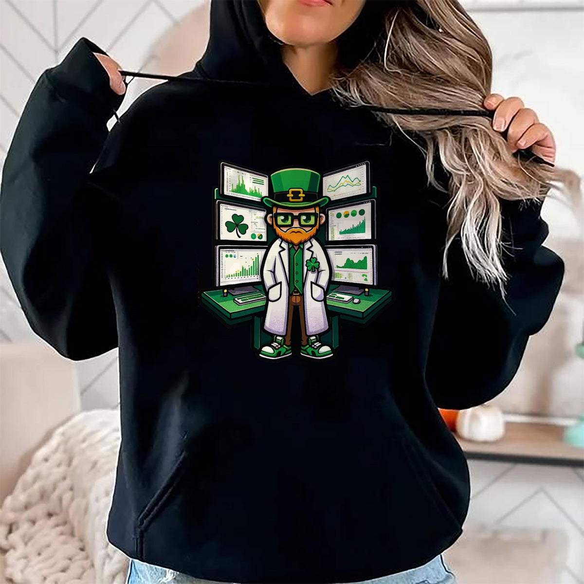 Patrick Day Shirts for Family, Funny Patrick Day shirts, st patrick's day Unisex T-Shirt/Hoodie/Sweatshirt HLT00 - Data Analyst St. Patrick Day Lucky Irish Science Scientist T-Shirt