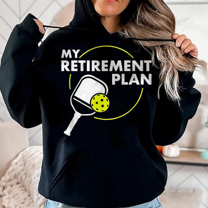 Funny Pickleball Shirt, Pickleball Lover Unisex T-Shirt/Hoodie/Sweatshirt HLT00 - My Retirement Plan Funny Pickleball Slogan T-Shirt, Women, Red, X-Large