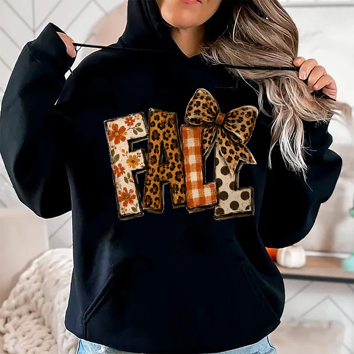 Best Thanksgiving Family Shirt , Funny Thanksgiving UnisexT-Shirt/Hoodie/Sweatshirt HLT00 - Fall Coquette Bow Leopard Pumpkin Leaves Thanksgiving Autumn T-Shirt