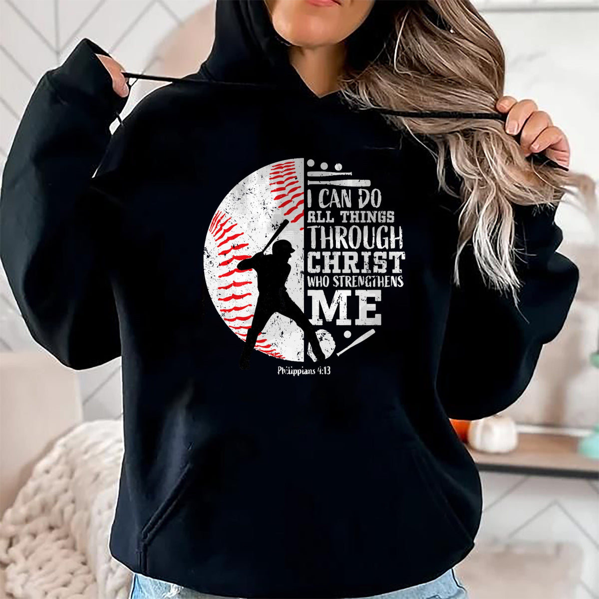 Christian Tee, Christian Faith Unisex T-Shirt/Hoodie/Sweatshirt HLT00 - Gifts Baseball Players Teens Boys Kids Christian Bible Verse T-Shirt