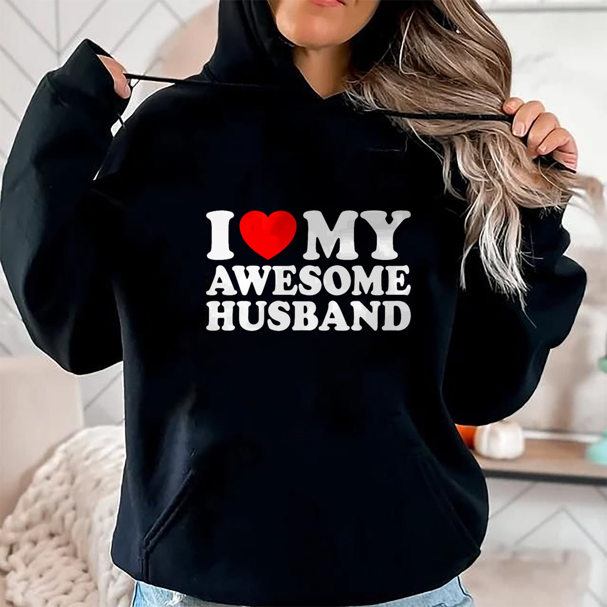Best Wife Shirt, Wife and Husband Unisex T-Shirt/Hoodie/Sweatshirt HLT00 - I Love My Awesome Husband T-Shirt (1)
