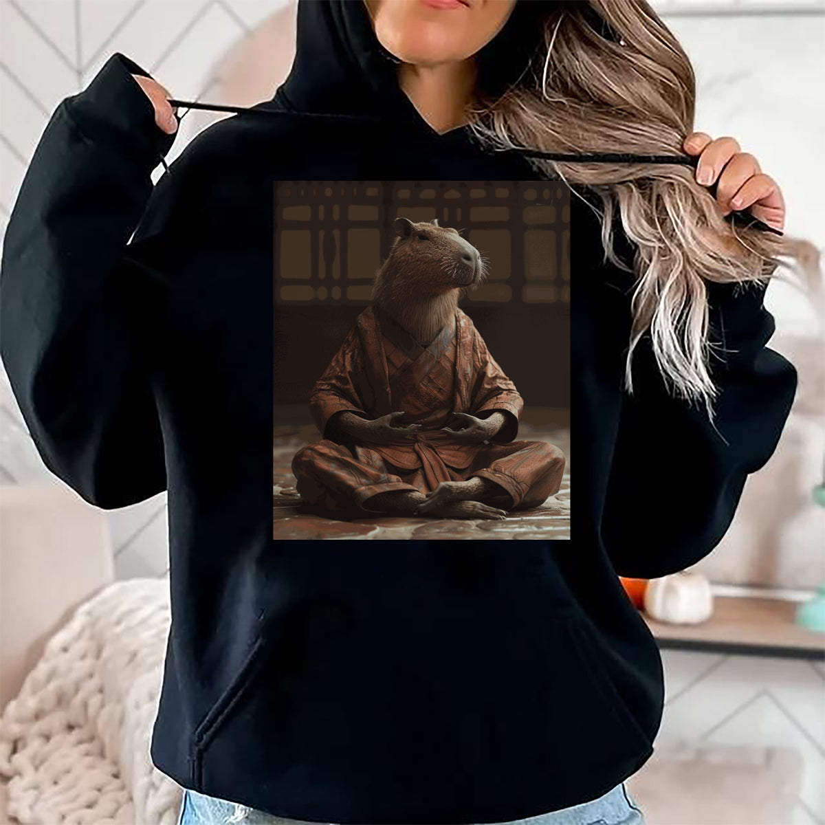 Cute Capybara Shirt, Funny Capybara Unisex T-Shirt/Hoodie/Sweatshirt HLT00 - Funny Graphic Capybara Long Sleeve T-Shirt (2)