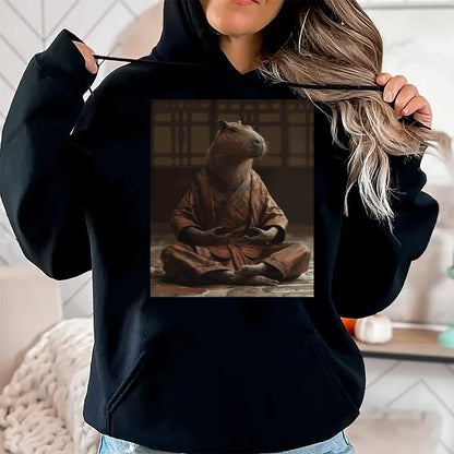 Cute Capybara Shirt, Funny Capybara Unisex T-Shirt/Hoodie/Sweatshirt HLT00 - Funny Graphic Capybara Long Sleeve T-Shirt (2)