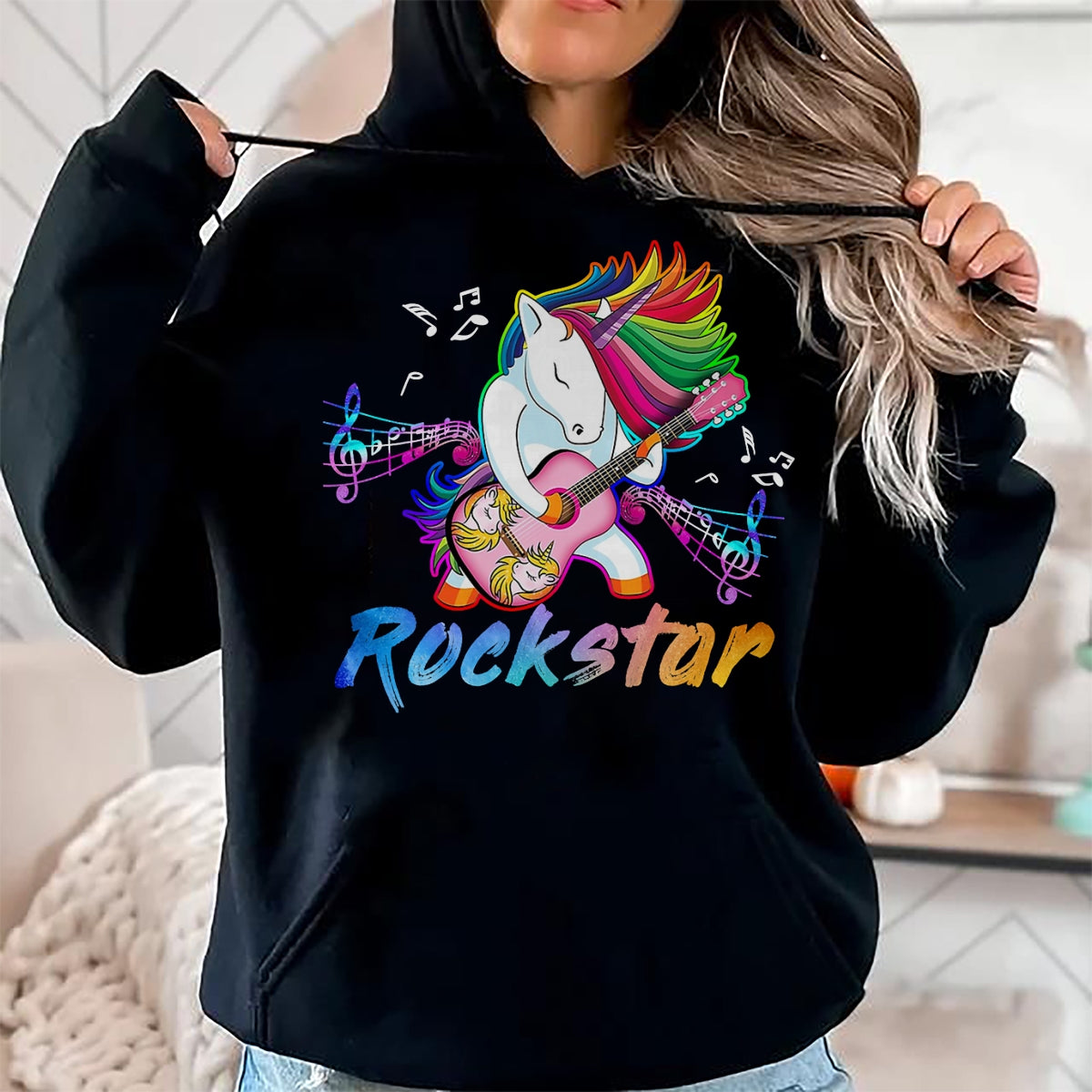 Guitar Lover Shirt, Funny Guitar UnisexT-Shirt/Hoodie/Sweatshirt HLT00 - Unicorn Rock Star Guitar Rockin_ Music Singer T-Shirt