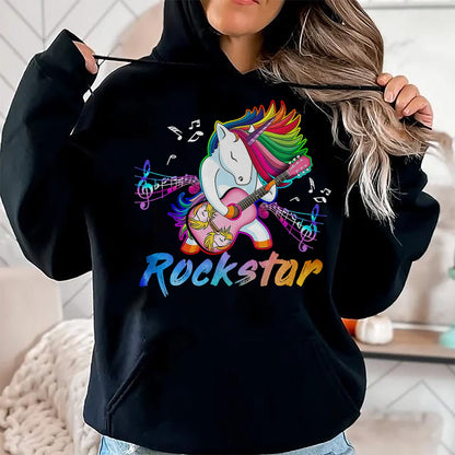 Guitar Lover Shirt, Funny Guitar UnisexT-Shirt/Hoodie/Sweatshirt HLT00 - Unicorn Rock Star Guitar Rockin_ Music Singer T-Shirt