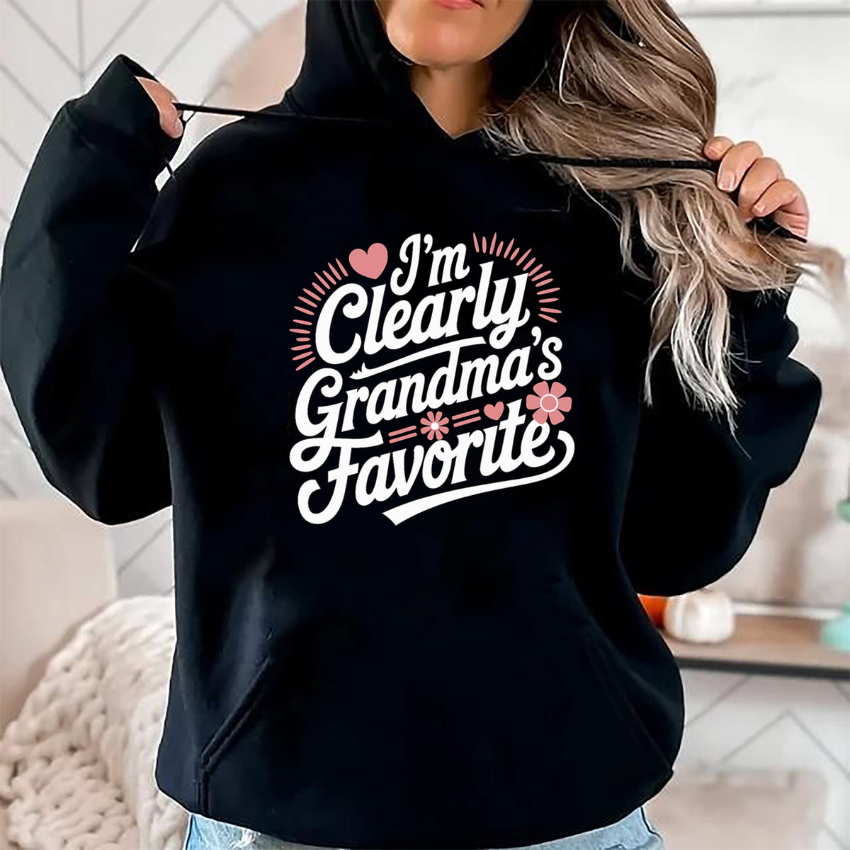Best Grandma Shirt, Proud Grandma Unisex T-Shirt/Hoodie/Sweatshirt HLT00 - I'm Clearly Grandma's Favorite, Granddaughter Grandma T-Shirt (1)