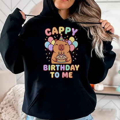 Cute Capybara Shirt, Funny Capybara UnisexT-Shirt/Hoodie/Sweatshirt HLT00 - Capybara Birthday to Me Cappy Birthday T-Shirt