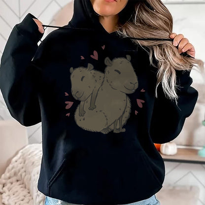 Cute Capybara Shirt, Funny Capybara Unisex T-Shirt/Hoodie/Sweatshirt HLT00 - Cute Capybara Long Sleeve T-Shirt