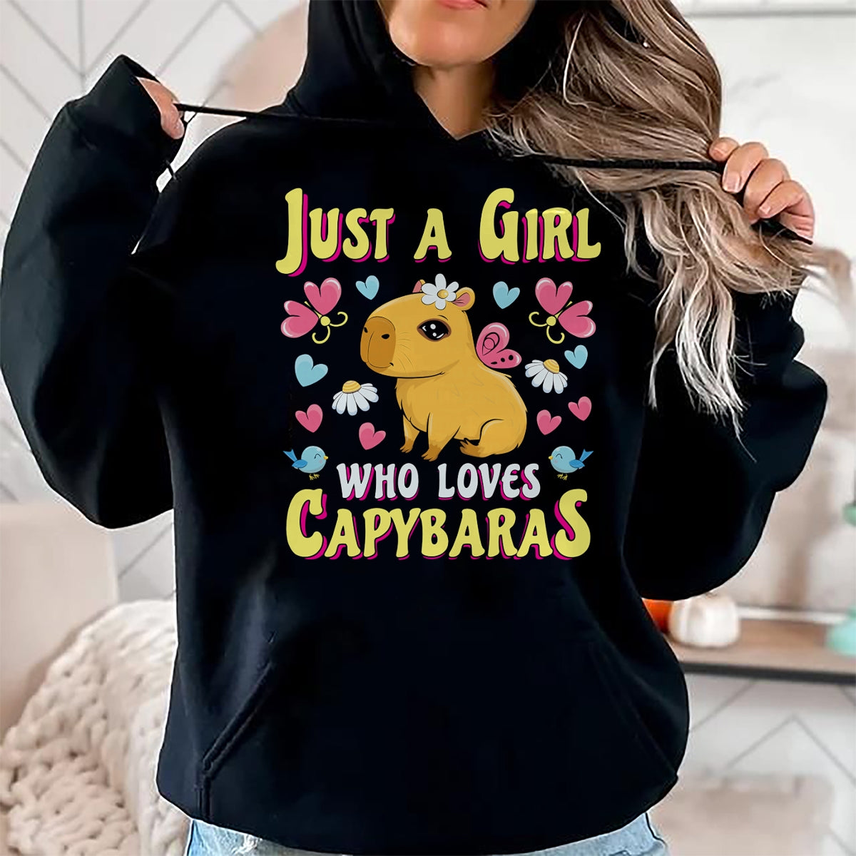 Cute Capybara Shirt, Funny Capybara Unisex T-Shirt/Hoodie/Sweatshirt HLT00 - Capybaras Cute Capybara Animal Lovers Gift Capybara Girl Long Sleeve T-Shirt