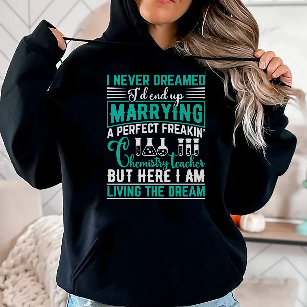 Best Wife Shirt, Wife and Husband Unisex T-Shirt/Hoodie/Sweatshirt HLT00 - Chemistry teacher husband gifts from perfect awesome wife Long Sleeve T-Shirt