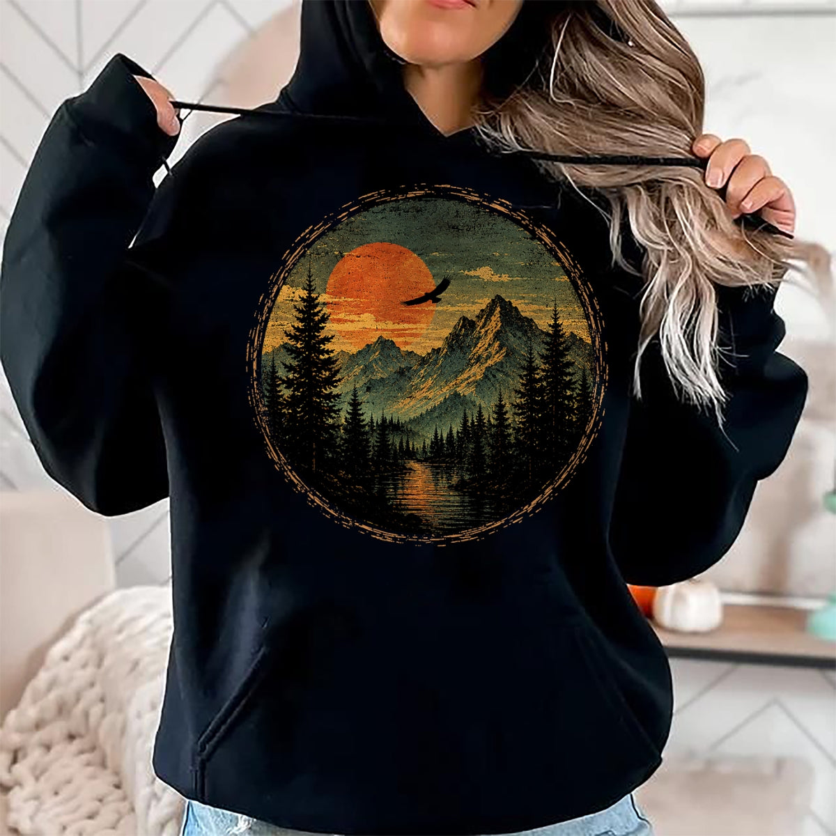 Funny Camping Shirt, Gift For Camping Lover Unisex T-Shirt/Hoodie/Sweatshirt HLT00 - Vintage Camping Forest Trees Wildlife Nature Lover Outdoor T-Shirt