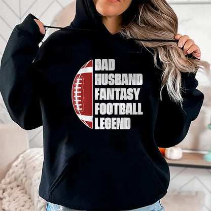 Best Wife Shirt, Wife and Husband Unisex T-Shirt/Hoodie/Sweatshirt HLT00 - Dad Husband Fantasy Football Legend League Funny Fathers Day T-Shirt